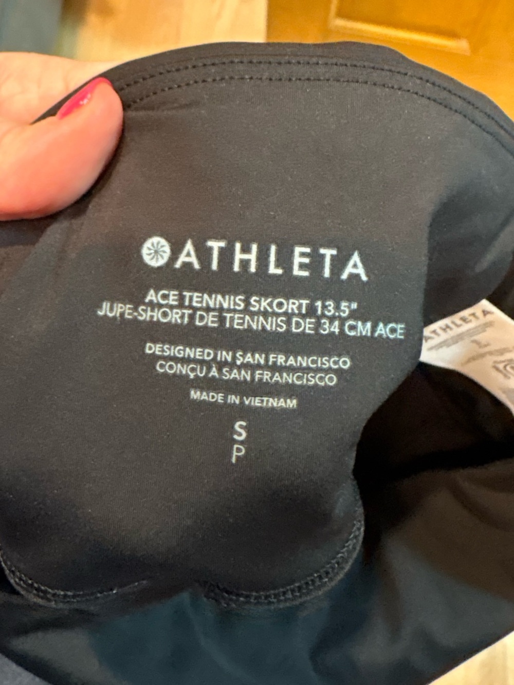 Athleta Women’s Ace Tennis Skort 13.5” Size Small Black - Picture 11 of 12
